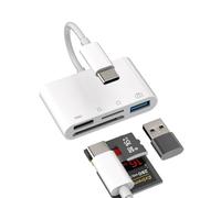 USB C Adapter USB 3.0 SD Card Reader Micro SD 4 in 1 Hub Card Reader Charger for Apple iPhone 15 iPad Macbook Air Compatible with Samsung Docking Station OTG Multisocket Computer PC Accessories