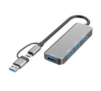 USB C Adapter with 4/5 / 7/8 Port USB3.0, 4 in 1 | Aluminum USB3.0 Docking Station Enhances Productivity Connection for and Entertainment Fast Charging