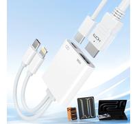 USB-C and Lightning to HDMI Adapter for iPhone ipad to TV 4K@60Hz Apple MFi Certified Lightning/Type-C Digital AV HDMI Adapter 2.0 Cord Compatible with iPhone 17 16 15 14 ipad Samsung, Switch 60W PD