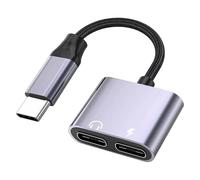 Usb-C Audio And Charging Splitter, Type-C Adapter For Multiple Phones, Lossless Audio Performance, 20V3A Fast Charging Support, Travel-Friendly Aluminum Alloy Design