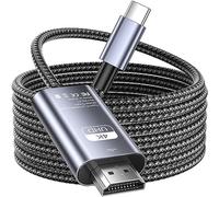 USB C auf HDMI Kabel4K@60Hz,[2Pack 3M]USB Typ C zu HDMI UHD Kabel(Thunderbolt 3 kompatibel) für iPhone 15 Pro, MacBook Pro 2018/2017, MacBook Air/iPad Pro 2018, Samsung Galaxy S23/S10/S9
