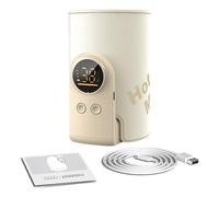 USB C Baby Bottle Warmer with Intelligent Temperature Control for Travel Parents 6-Gear Adjustable Milk Bottle Sleeve Toddler Feeding Accessories