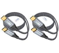 USB C Cable [0.9M+1.8M, 2 Pack] 20Gbps High Speed Data Transfer, 4K@60HZ UHD USB C Monitor Display Cable, USB 3.2Gen 2x2 Type C 100W Fast Charging Cord for Dell, Sandisk, Samsung T7, ARZOPA, KYY, MNN