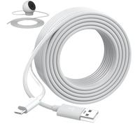 USB C Cable 10M,Extra Long Power Extension Cable Compatible with Mi Camera 2K Security Camera,Ring Pan-Tilt,for CCTV YESKMO eufy, USBA to USB C Cord for Security Cameras Continuously Charging,White