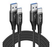 USB C Cable 2M 2Pack Fast Charge,USB A to USB C Type C Charger Fast Charging Lead for Samsung Galaxy S24 S23 S22 S21 S20 FE Ultra S10 S9 S8,A14 A53 A50 A70 A54,Google Pixel 8 7 6,Huawei,Xiaomi,Switch