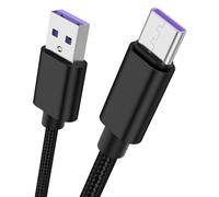 USB C Cable 2M Long PS5 Controller Charger Cable Fast Charging, 3A Type C Lead Braided Wire for Samsung Galaxy S23 S22 S21 A55 A54 A53 A35 A25 A15 A14,Playstation 5,Xbox Series X/S (Black, 2m)