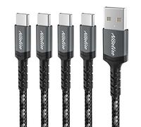 USB C Cable [4Pack 1M+2M+2M+3M] Fast Charging,Nylon Braided Type C Fast Charger Cable for Samsung Galaxy S22 S23 S24 Plus Ultra S21 S20 Fe S10 S9 S8 A12 A13 A70 A53 A52 A51 A33 A32 Note 10 9 8