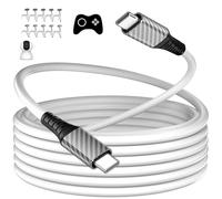 USB C Cable 6M,60W Extra Long Power Extension Cable Type C Fast Charging Cord for iPhone 17 16 Pro Max/MacBook Pro Air/iPad/Eufy Mi Security Cameras/Samsung S26 S25 S24 Ultra S23/Android Laptop,White