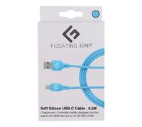 USB-C Cable covered in Blue soft silicon by FLOATING GRIP (0,5M) (Electronic Games)