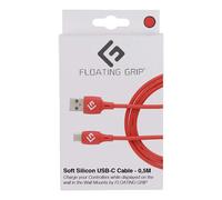 USB-C Cable covered in Red soft silicon by FLOATING GRIP (0,5M (Electronic Game)