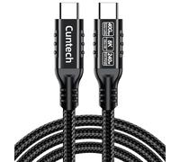 USB C Cable for Thunderbolt 4/3 Cable 6.6ft, USB C 240W Fast Charging 40Gbps Data Transfer 8K/4K@60Hz Video Monitor Cable for MacBook iPhone 17/16/15 iPad Pro Samsung Galaxy Cell Phone Tablet Laptop