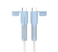 USB C Cable Strain Relief Sleeve in Silicone Material Designed to Protect Connector Junctions on USB C Charging Wires (Misty Blue)
