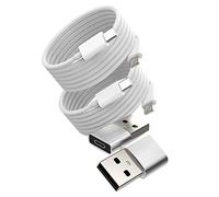 USB C Cable to USBC Charger Extension USB A Adapter Charging Fast Cord Power Data Type Thunderbolt 2 3 4 Port Extender Compatible for Apple for iPad Pro MacBook Air Galaxy S21 S20 S10 Pixel