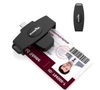 USB C CAC & SIM Card Reader, CAC DOD Military Common Access Smart Card Reader, Mini Portable Type C SIM Smart Card Adapter Compatible with Windows, Mac OS, and Linux
