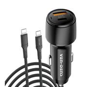 USB C Car Charger, 38W Fast Charge Car Charger Adapter For Google Pixel 9 9 Pro 9 Pro XL Fold 8 Pro 7 Pro 9A 8A 7A 6A 5A 4A 3A 8 7 6 5 4 3 2 XL PD&QC 3.0 Dual Port Cigarette Lighter USB Plug