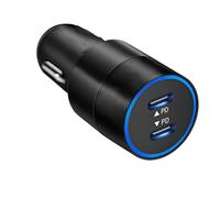 USB C Car Charger Adapter 60W Dual PD 3.0 12V USB Socket Car Phone Fast Charging Cigarette Lighter USB Charger for iPhone 16 15 14 13 iPad Pro Samsung Galaxy S25 Ultra S24 S23 A16 [USBC 30W+USBC 30W]