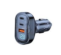 USB C Car Charger Adapter Cigarette Lighter USB Charger, 3 Port Car Phone Charger Voltage Display, PD3.0/QC3.0 Type C Car USB Charger Adapter for iPhone Samsung Galaxy Tablets Laptop & More