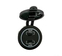USB C Car Charger Dual Port 3A 12V/24V Fast Charging Socket