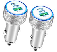 USB C Car Charger, Rombica 2Pack 3Port 67W Dual USB-C&USB-A Car Power Cigarette Lighter USB Charger 3 in 1 PD/QC Type C Car Charger Fast Charge for iPhone 17 17 Pro 16 15 14 13 12/Galaxy S25 S24/Pixel