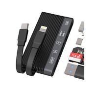 USB C Card Reader Lightning to SD(6in2)USB OTG 3.0 Adapter Micro SD TF Card Reader for iPhone16 15 14 for iPad Type C Charger Cable for Apple Camera Photos Memory Android Compatible With Samsung