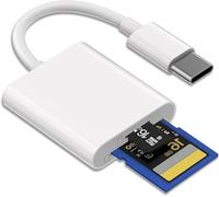 USB C Card Reader,SD Card Reader Type C OTG Adapter Dual Slot for Micro SD/TF Memory Cards for MacBook Air Pro, iPad Pro/mini/Air, iPhone 15/Plus/Pro/Pro Max, Samsung, Huawei (2-in-1)