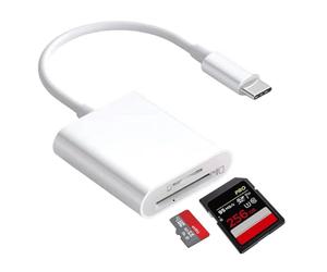 USB C Card Reader Type C Micro SD Card Reader for iPhone 16 15 Memory Card Reader Trail Camera Viewer USB C to SD Card OTG Adapter with Dual Slot for MacBook Samsung Huawei Xiaomi Pixel Xmas Gifts