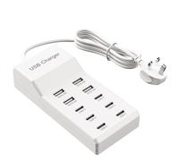 USB C Charger,10 Ports USB Charging Station with 6 USB-C, Desktop 50W Multiple Charger Compatible with iPhone 12/13/14/15/16/Samsung S24/S23/S22/S21/Tablet/Watch/Headphones