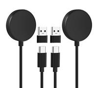 USB C Charger,2-Pack Compatible with Samsung Galaxy Watch 8/7/6/6 Classic/Active/Active 2/3 /4/4 Classic / 5 Type C Charger, Replacement Charger Cable with USB C to USB A Adapter 100CM