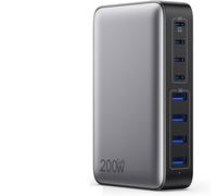 USB C Charger 200W Charger Block, 8-Ports Gan Fast Charging Station Hub, PD 65W Laptop Charging Adapter Compatible with MacBook Pro/Air, DELL, Steam Deck, iPhone 16/15/14, Galaxy S24/S23/S22