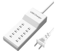 USB C Charger, 60W Charging Station, 12 Port USB C Desktop Charger, Charge Block Compatible with iPhone 11/12/13/14/15/LG/Smartphone/Tablet/other USB Devices
