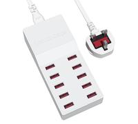 USB C Charger Block, Binamao Multi USB Desktop Charger 50W, Charging Station with 10 Ports for iPhone 16/16 Pro/16 Pro Max/iPhone 15/14/13/12/iPad, Samsung Galaxy S23/S22, Huawei