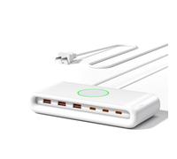 USB C Charger Block,Fast Charging Station,GaN III 6 Ports Charging Station Hub,PD 65W PD 20W USB C Laptop Charger Adapter Charger Block for MacBookPro/Air,DELL,iPad,iPhone,Samsung Galaxy,Steam Deck