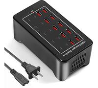 USB c Charger Block Multiple Ports, USB Power Strip, 120w 20-Port Desktop USB c Charging hub Family-Sized with 10 Port USB C Charging Station for iPhone iPad, USB Fast Charger for Samsung Tablet