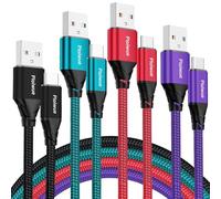 USB C Charger Cable 0.5M+1M+2M+3M (4Pack) USB A to USB C Type C Charger Fast Charging 3A Lead Braided for Samsung Galaxy S22 S21 S20 Pixel 8 7 6 PS5 Huawei Switch