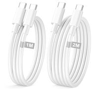 USB C Charger Cable 1M+2M 2Pack, 60W iPhone 17 16 15 Charger Cable USBC to USBC cable 2M Fast Charging cable Type C iphone Charger CabLe Wire Lead for iPhone 15 16e 16 Pro Max/Plus,iPad Pro/Air/Mini