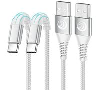 USB C Charger Cable 2-Pack 1M USB A to USB C Cable 3A Type C Fast Charging | Nylon Braided USB-C Phone Charger Cable for iPhone 17/16/15 Pro Max,Type C Charger Cable for Samsung S26 S25 S24 Google Pixel