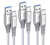 USB C Charger Cable 2M 3Pack,USB Type C Fast Charging Cable Braided Compatible with Samsung Galaxy S21 S22 PlusS23 S24 ultra S10 S9,A21s A20e A51 A71,Switch,PS5,Huawei