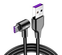 USB C Charger Cable 2m 5A Type C Cable Fast Charging, 90 Degree Fast Car, Phone Charger USB-C Data Lead, USB A to USB-C Phone Charger Cable USBC for Samsuing S22 S21 S20 & more Type C Devices