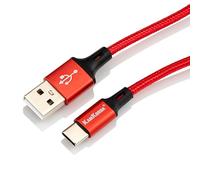 KamKorda Type C USB Charger Cable | 1 Pack | USB C Charger Cable 2M | Type C Fast Braided Charging Cable | Compatible with iPhone 15 Samsung, Huawei and more | Red