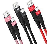 USB C Charger Cable 3 Pack 15CM, 1M, 2M USB A to USBC Cable Type C Charger Fast Charging Phone Lead for iPad Air iPhone 17 16 15 Pro Max Plus, Samsung Galaxy S25 S24 Ultra, Huawei, Google Pixel Mix