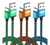 USB C Charger Cable 3A Fast Charging 1M 3Pack, Braided Type C Cable for Samsung Galaxy S22 S21 S20 S10 S9 A21s A12 A13 A22 A32 A33 A41 A40 A51 A52 A53 A70 A03, Huawei P40 P30 P20, Sony, Xiaomi, Oppo