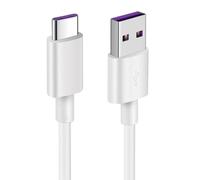 USB C Charger Cable for JISULIFE Handheld Mini Fan, WiHoo Fan, CIVPOWER Neck Fan, HomeLifairy Fan, FrSara, Bladeless, SWEETFULL Replacement Personal Portable Fan Type-C Charging Power Cord (5FT White)
