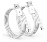 USB C Charger Cable, USB to USB C Cable 2Pack 2M Type C Fast Charging Charger Cable for iPhone 16 15, Samsung Galaxy S24 S23 S22 S21 Note 10 9 8, Huawei, Google Pixel-White