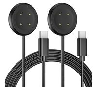 USB-C Charger for Google Pixel Watch 2/3, for Fitbit Versa 4/3, Sense 1/2 | 2-Pack 3.3Ft/1M USB-C Charging Cable, FYOUNG Magnetic Replacement Charger Cord for Fitbit Ace Lte