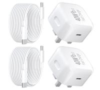 USB C Charger for iPhone 17 16 15 Charger 40W Fast Charger USB C Plug and Cables 3M, 2Pack Type C UK Wall Phone Power Adapter USBC Lead for iPhone 17 Air 16 15 Pro Max/iPad/Samsung S25 Ultra/S24/S23