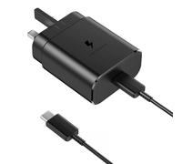 USB C Charger for Samsung Super Fast Charger 45W for Galaxy S25 Ultra/S24/S23/S22/iPhone 17/17 Air/17 Pro/Max/16/15 Fast Charger Plug Android Phone 1 Pack Fast Charging with 2M 5A Type-C Cable