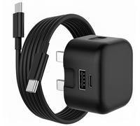 USB C Charger Plug, 20W Dual Ports USB A + TYPE-C PD Wall Charger For Xiaomi 17 Pro Max / 17 Pro / 17 / 15T Pro / 15T / 15 Ultra/Redmi 15 / Redmi 15c Charger with Cable (BLACK)