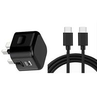 USB C Charger Plug, Mini 20W Dual Ports PD Wall Fast Charger For HMD XR21/HMD Pulse/HMD Pulse Pro/HMD Pulse Plus/HMD Atlas/HMD Vibe Charger Adapter UK Plug with Fast Charging Cable (BLACK)