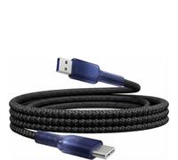 USB C Charging Cable 1m, 60W 3A Fast Charging USB A to USB C Cable, Type C Phone Charger Lead, Nylon Braided Data Sync Cable Compatible With iPhone, Samsung Galaxy, Android, Tablet & More, Black
