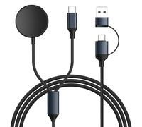 USB C Charging Cable for Samsung Galaxy Charger - 2 in 2 Nylon Cable Charging Station for Samsung Galaxy Watch 8/7/6/5/4/3 Series, Type C Fast Charging Cable for Samsung Galaxy S25 S24 S23 S22 S21 S20